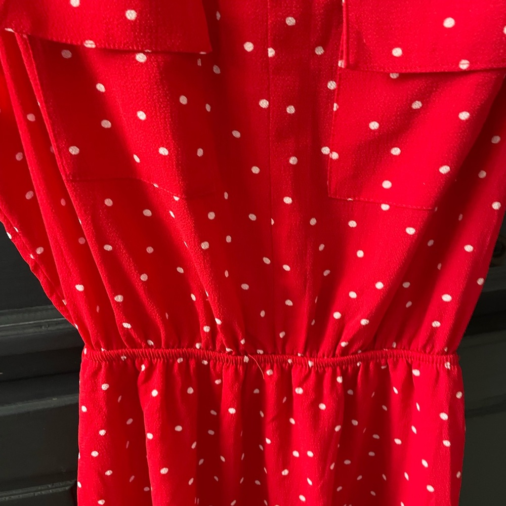Monteau Red Polka Dot Dress